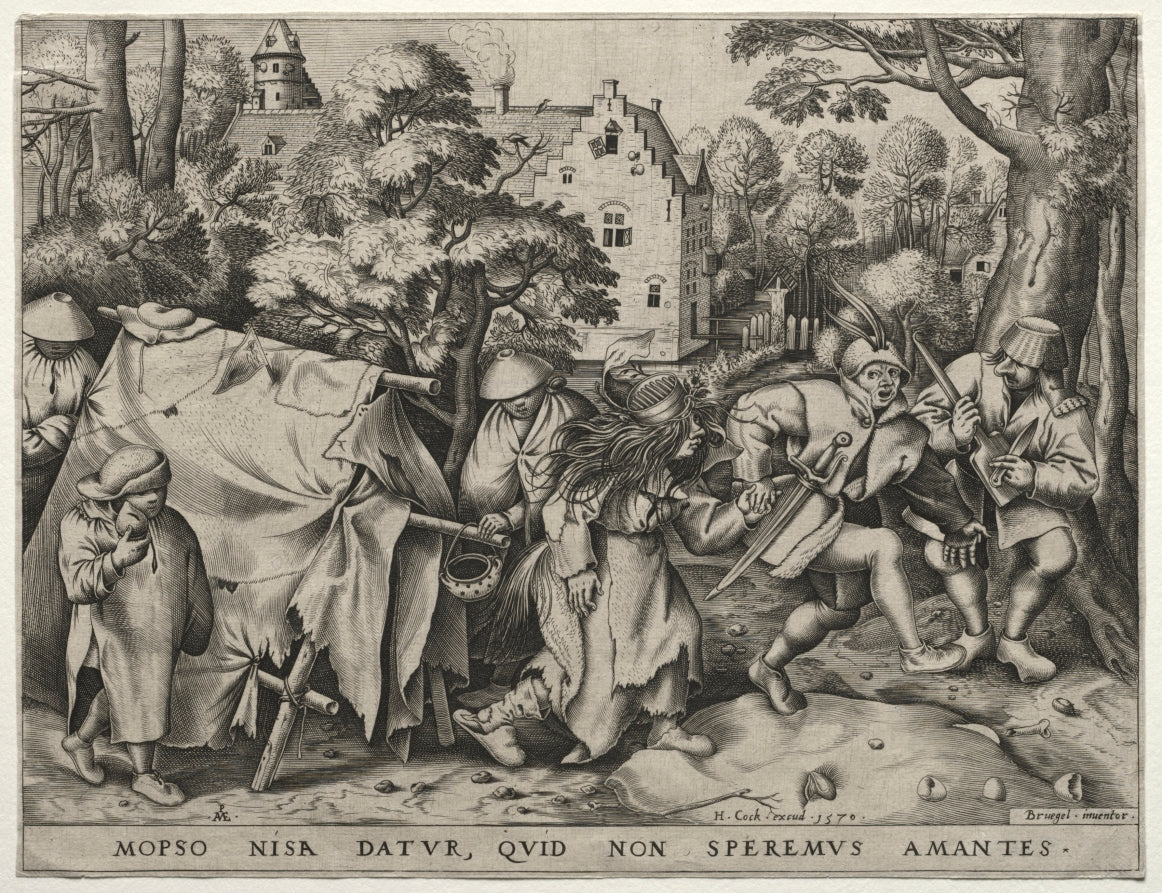 The Wedding of Mopsus and Nisa The Dirty Bride by Pieter van der Heyden (Netherlandish, c. 1530–after 1572) - Classic Art canvas print