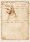 Bust-Length Profile of an Old Woman verso by Dosso Dossi (Italian, c. 1490–after 1541) - Classic Painting canvas print