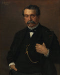 Portrait of Jean Lglise, Merchant, Mayor of Saint-Martin-de-Seignanx by Léon Bonnat (French, 1833–1922) - Classic Art canvas print