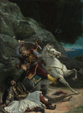 Combat of a Greek and a Turk by Horace Vernet (French, 1789–1863) - Classic Art canvas print