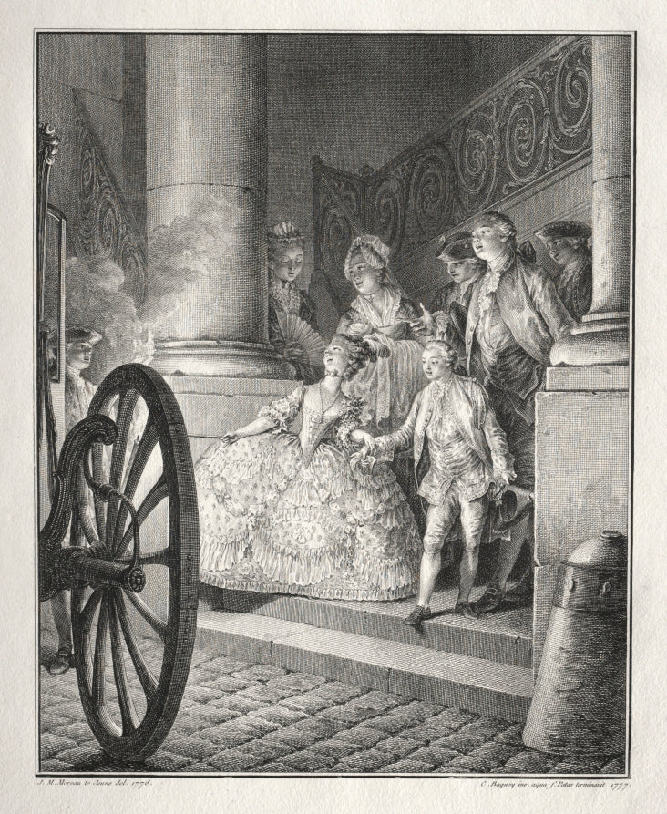 Rtif de la Bretonne  The Little Godparents by Jean-Michel the Younger Moreau (French, 1741–1814) - Classic Painting canvas print