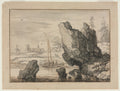 A Rocky Cove with Fishing Boats by Allart van Everdingen (Dutch, 1621–1675) - Classic Painting canvas print