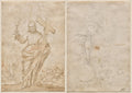 Christ Holding a Chalice and Cross recto Resurrected Christ and Lamb of God verso by Alonso Cano (Spanish, 1601–1667) - Classic Art canvas print