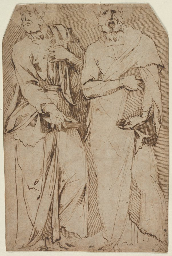 Two Standing Saints by Giovanni Bandini (Italian, c. 1540–1599) - Classic Painting canvas print