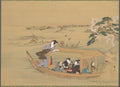 Pleasure Boat on the Sumida River by Teisai Hokuba (Japanese, 1771–1844) - Classic Art canvas print