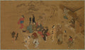 Spring Dance Scene by Hishikawa Moronobu (Japanese, c. 1618–1694) - Classic Art canvas print