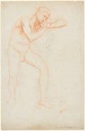 Male Nude by Pierre Puvis de Chavannes (French, 1824–1898) - Classic Painting canvas print
