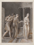 The Meeting of Orestes and Hermione by Anne-Louis Girodet de Roucy-Trioson (French, 1767–1824) - Classic Art canvas print