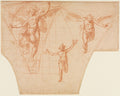Three Studies of  Angels for a Pendentive recto by Cristoforo Roncalli (Italian, 1552–1626) - Classic Painting canvas print