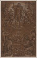 The Risen Christ Adored by Saints and Angels by Giorgio Vasari (Italian, 1511–1574) - Classic Art canvas print