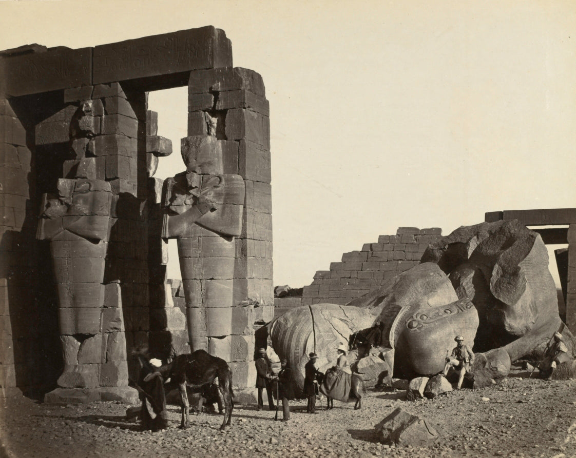 Fallen Statue at the Ramesseum, Thebes by Francis Frith (British, 1822–1898) - Classic Art canvas print