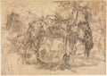 Sketches of Animals verso by Perino del Vaga (Italian, 1501–1547) - Classic Art canvas print