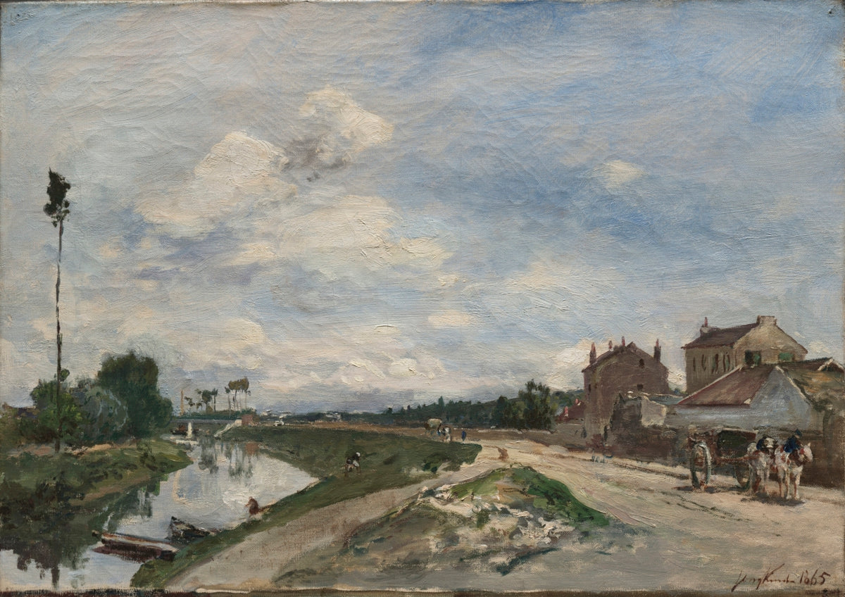 The Seine at Bas-Meudon by Johan Barthold Jongkind (Dutch, 1819–1891) - Classic Art canvas print