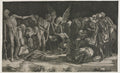 Skeletons, also known as Allegory of Death and Fame by Agostino Veneziano (Italian, 1490–1540) - Classic Painting canvas print