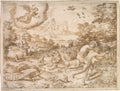 The Expulsion from Paradise by Jan Wierix (Flemish, c. 1549–after 1615) - Classic Art canvas print