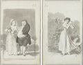 Young Woman possibly a Sex Worker with a Man recto Young Woman Wringing Her Hands over a Man's Naked Body verso by Francisco de Goya (Spanish, 1746–1828) - Romantic canvas print