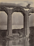 Pont-de-Buis, on the Doufine, France by Jules DuClos (French, 1824–1879) - Classic Art canvas print