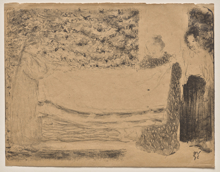 Folding the Linen by Édouard Vuillard (French, 1868–1940) - Classic Painting canvas print