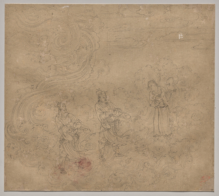 Album of Daoist and Buddhist Themes Procession of Daoist Deities Leaf 17 by  - Classic Art canvas print