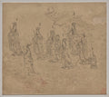 Album of Daoist and Buddhist Themes Procession of Daoist Deities Leaf 26 by  - Classic Art canvas print