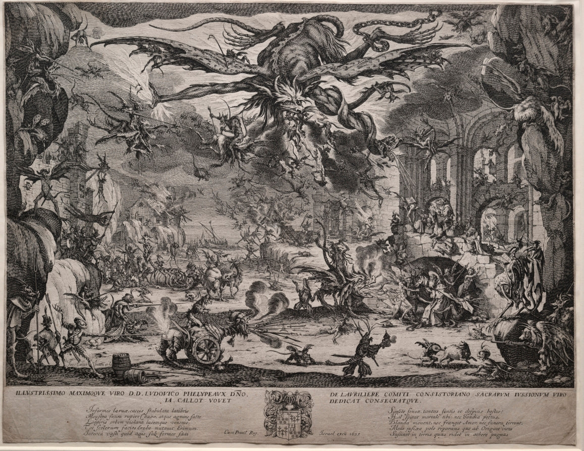 The Temptation of Saint Anthony second version by Jacques Callot (French, 1592–1635) - Classic Painting canvas print