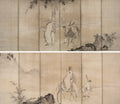 Su Shi So Shoku and Pan Lang Han R by Unkoku Tōgan (Japanese, 1547–1618) - Classic Art canvas print