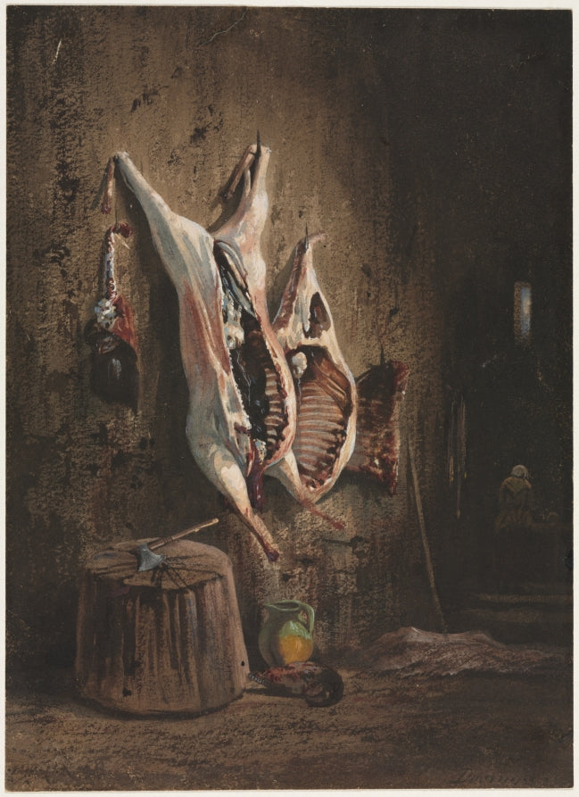 Carcasses by Alexandre-Gabriel Decamps (French, 1803–1860) - Classic Painting canvas print