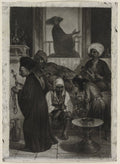 Caf in Constantinople by Alexandre Bida (French, 1823–1895) - Classic Painting canvas print