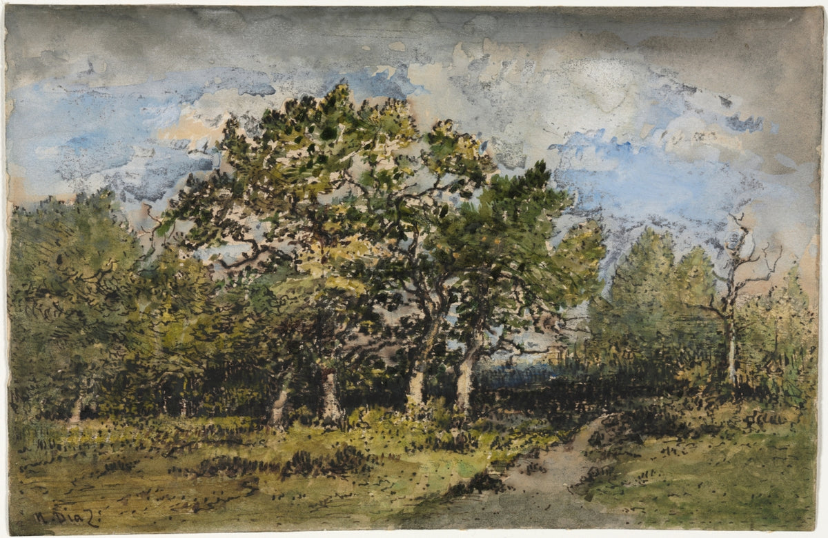 Landscape by Narcisse Diaz de la Peña (French, 1807–1876) - Classic Painting canvas print