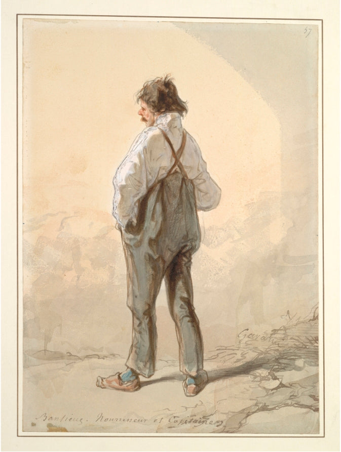 The Suburbs Stock Raiser and Captain by Paul Gavarni (French, 1804–1866) - Classic Painting canvas print