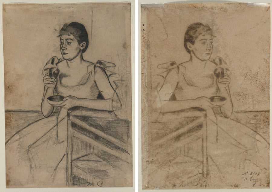 After-Dinner Coffee recto After-Dinner Coffee verso by Mary Cassatt (American, 1844–1926) - Classic Painting canvas print