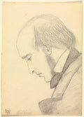 Portrait of William Michael Rossetti by Christina Georgina Rossetti (British, 1830–1894) - Pre-Raphaelite canvas print