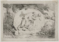 Bacchanales Nymph Astride a Satyr by Jean-Honoré Fragonard (French, 1732–1806) - Classic Painting canvas print