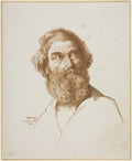 Head of a Bearded Man Gazing to His Left by William Mulready (British, 1786–1863) - Classic Art canvas print