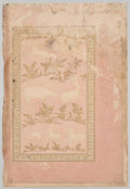 Stenciled Scenes of Lion and Gazelle verso by  - Classic Art canvas print