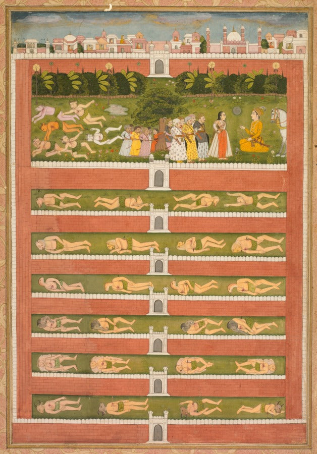 A Princess and Demons before a Nobleman A Leaf from a Poetical Romance Relating to Shah Alam I recto by  - Classic Art canvas print