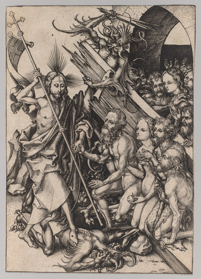 The Passion Christ in Limbo by Martin Schongauer (German, c. 1450–1491) - Classic Painting canvas print