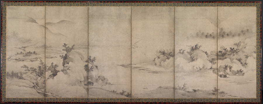 Landscape with Motifs from the Eight Views of Xiao-Xiang by  - Classic Art canvas print