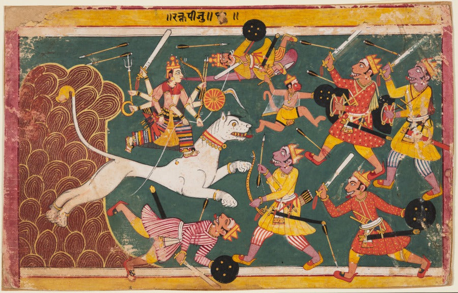 The Goddess Annihilates the Demon Raktabija, from a Devi-Mahatmya by  - Classic Art canvas print