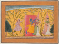 Krishna Exacts a Toll from the Milkmaids Dana-Lila, from a Bhagavata Purana by  - Classic Art canvas print