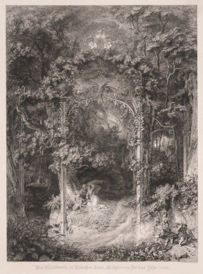 The Forest Maiden by Wendelin Wick (German, active 1842–1853) - Classic Art canvas print