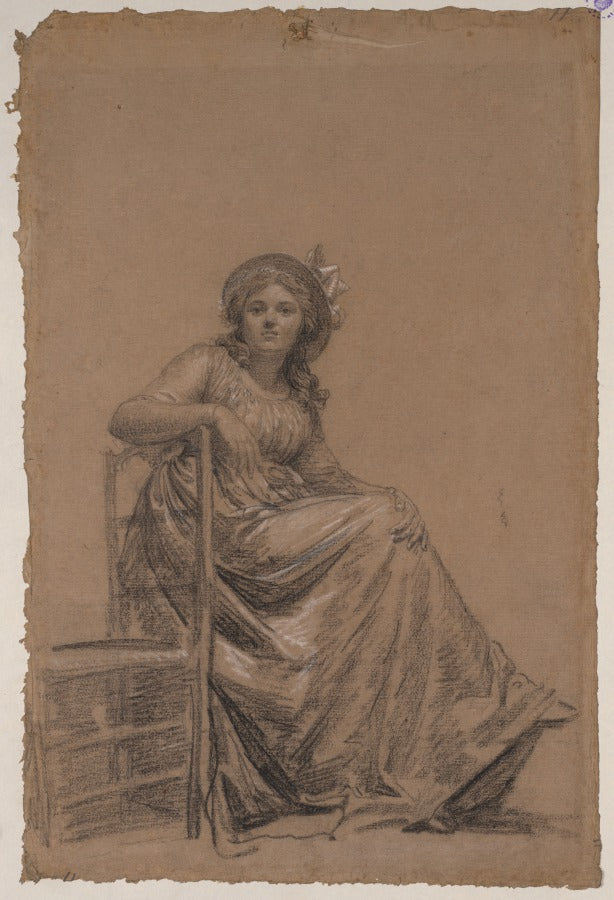 Portrait of a Seated Woman by François-André Vincent (French, 1746–1816) - Classic Painting canvas print