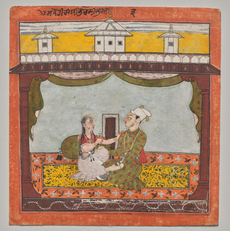 Sanehi Ragini, from the Second Basohli Ragamala by  - Classic Art canvas print