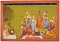 A group of women in ecstasy before Madhava, folio 4 from a Madhavanala-Kamakandala by  - Classic Art canvas print