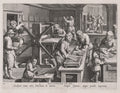 Sculptura in Aes, The Workshop of an Engraver by Jan van der Straet, called Johannes Stradanus (Netherlandish, active Italy, 1523–1605) - Classic Art canvas print