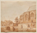 A View of the Nieuwe Kerk, Delft by Johannes Huibert Prins (Dutch, 1757–1806) - Classic Art canvas print