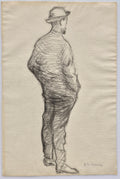 Study of a Man with Hands in His Pockets by Gustave Caillebotte (French, 1848–1894) - Impressionist canvas print