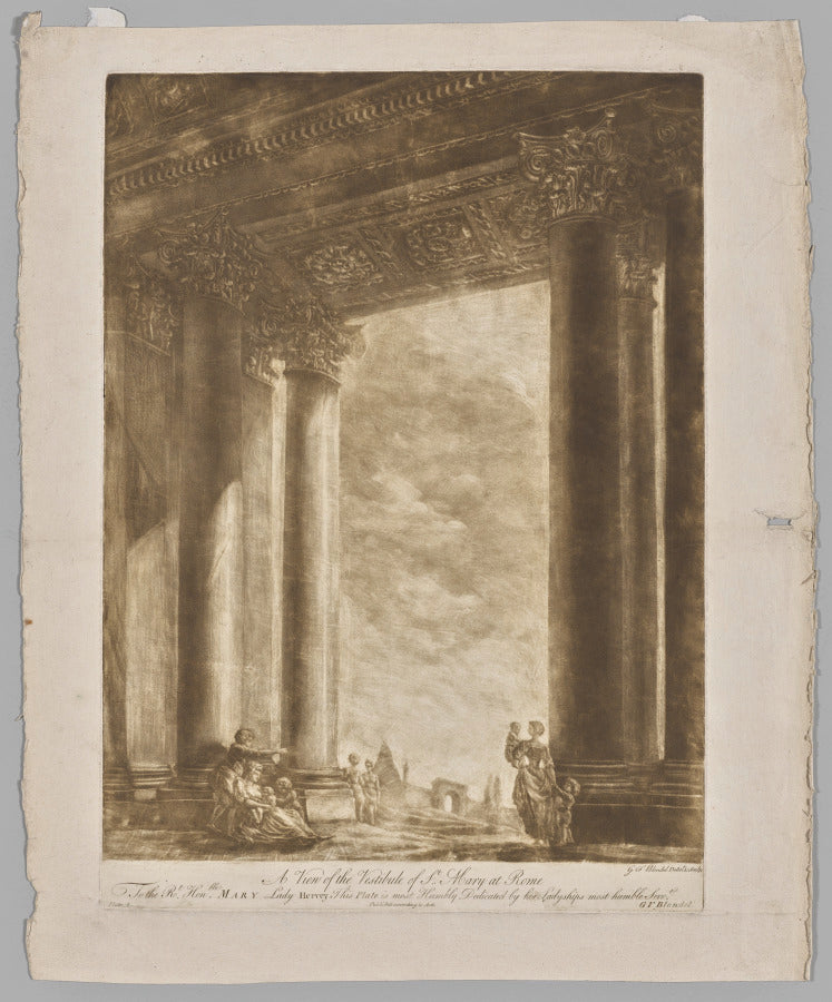 A View of the Vestibule of Saint Mary at Rome by Georges Francois Blondel (French, 1730–1800) - Classic Art canvas print
