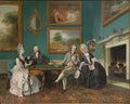 The Dutton Family in the Drawing Room of Sherborne Park, Gloucestershire by Johann Zoffany (German, 1733–1810) - Classic Art canvas print
