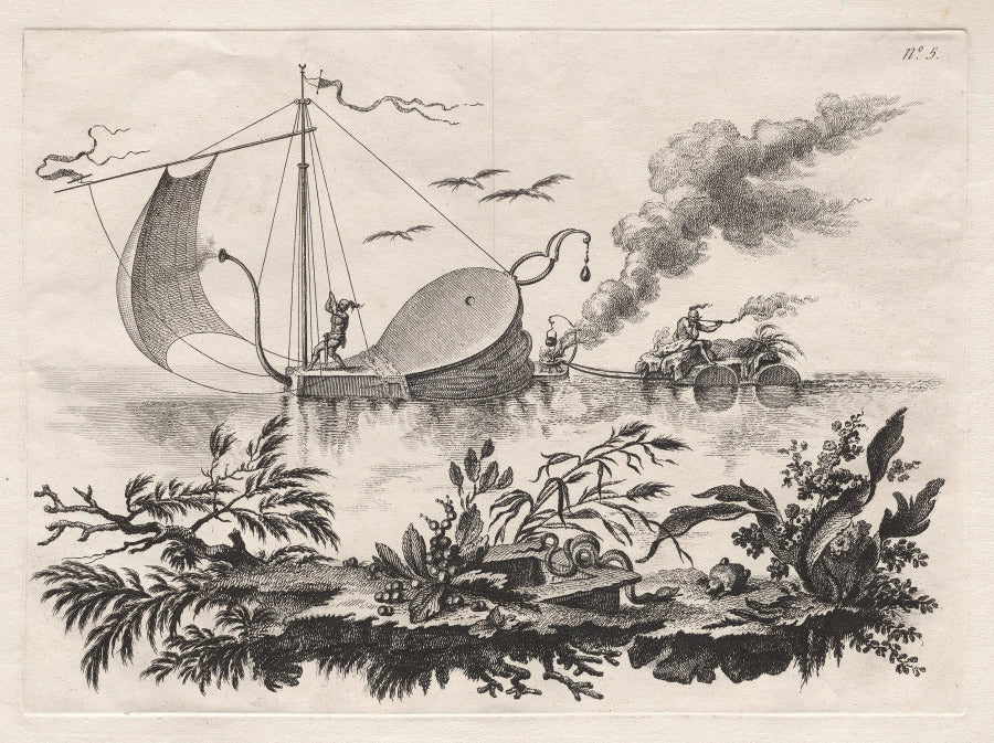 The Manner of Transporting Wares on Barges Drawn by a Bellows by Filippo Morghen (Italian, 1730–after 1807) - Classic Art canvas print